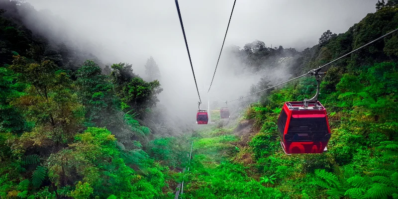 A Beautiful cable car in Malaysia