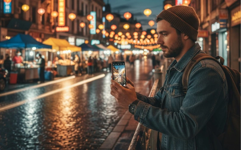 Night Photography with a Mobile Phone